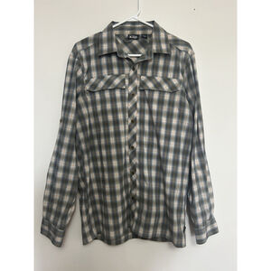 Eastern Mountain Sports Men's S Hiking Fishing Plaid Vented Outdoors Camp Shirt